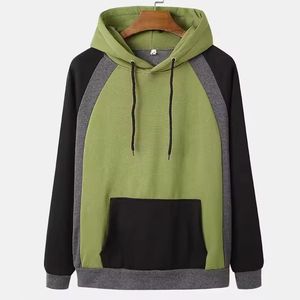 Haute qualité prix de gros à manches longues solide hiver décontracté polaire poche sweat à capuche pour hommes - Product Image 1