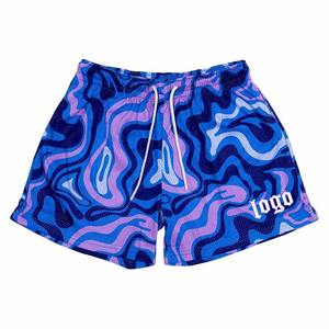 High Quality Custom Men's Double Layer Beach Basketball Gym <b>Shorts</b> 5 Inch Mesh <b>Camo</b> Logo Zipper Fly Casual Sublimation - Product Image 3