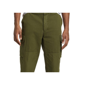 Pantaloni Cargo da Uomo Officine Générale Orson in Twill di Cotone Verde Muschio 6XL, Logo Personalizzabile, 100% Cotone Antipiega, Vita Media - Product Image 2
