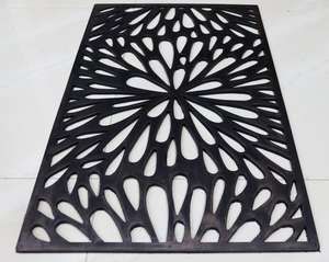 Alfombrillas de puerta de parrilla de goma negra de calidad superior, alfombrilla de decoración de entrada antideslizante para entrada de hogar y baño a precio mayorista - Product Image 4