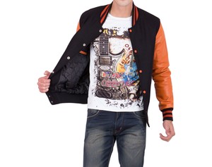 Chaqueta universitaria con cuello levantado para hombre, novedad de 2025, abrigo de béisbol, forro polar, bolsillo ecológico, estilo callejero, servicio OEM - Product Image 6