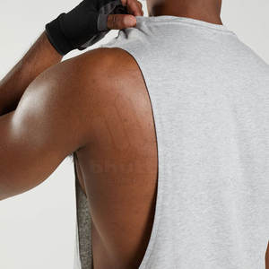 Camiseta sin Mangas Casual para Hombre, Tejida, Transpirable, Ecológica, de Color Personalizado, Material de Poliéster/Algodón, Alta Calidad, Nueva Llegada - Product Image 4