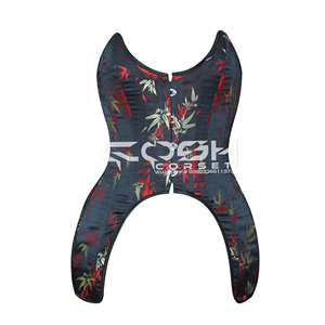 New Design Overbust Steelboned Leaves Brocade Corset for Fashion and Party Wear - Product Image 4