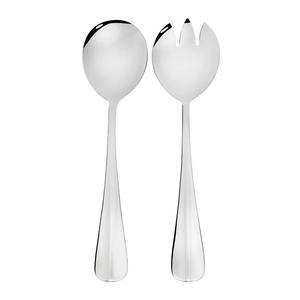 Kitchen salad servers Stainless Steel Spoon Fork Durable Handle Salad Server Flatware <b>Set</b> <b>Dinnerware</b> <b>Sets</b> Cutlery mirrored steel - Product Image 5