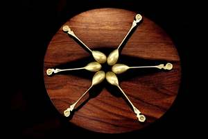 ที่กวนค็อกเทลสแตนเลสขัดเงาสีทองอุปกรณ์บาร์สุดหรูช้อนสำหรับผสมเครื่องดื่มค็อกเทล - Product Image 4