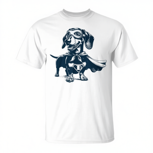 Camiseta Super Weenie Hero Dachshund con máscara y capa, producto promocional - Product Image 2