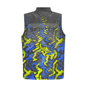 Chaleco con cuello levantado para hombre, chaqueta empacable y ligera para invierno, deportes al aire libre, senderismo y uso diario - Product Image 3