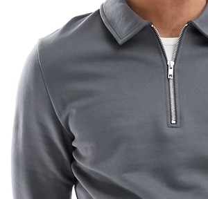 Sudadera térmica extragrande con cremallera de 1/4 cuartos y logotipo personalizado, Sudadera con capucha y media cremallera de algodón 100% para hombre, sudaderas con cremallera - Product Image 4