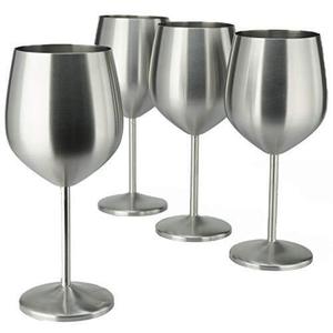 Copa de vino de acero inoxidable tamaño personalizado fabricante al por mayor copa de vino de aluminio para uso en fiestas - Product Image 3