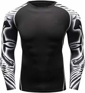 OEM Compression Fit Rashguard Shirt personnalisé pour MMA BJJ Jiu Jitsu Léger Durable et Flexible Respirant Caractéristique - Product Image 1