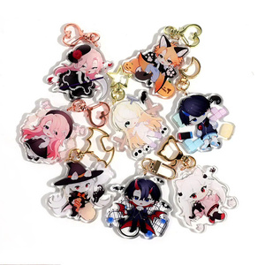 Shimmering Transparent Mica <b>Anime</b> <b>Keychain</b> <b>Toy</b> with Kawaii Design for Bag Ornament - Product Image 2