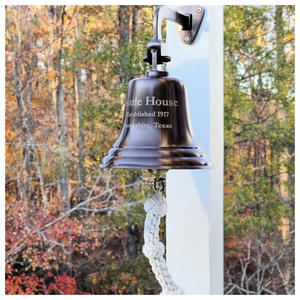 Cloche en laiton poli, anneau lisse, cloche de qualité supérieure, idéale pour le design nautique, le jardin, l'entrée de la maison et le temple - Product Image 1