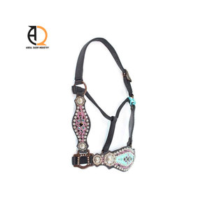 Licol en cuir anglais élégant et confortable, réglable en nylon, durable pour chevaux - Product Image 4
