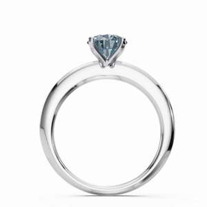 Bague de fiançailles solitaire 3ct taille ronde Fancy Vivid Blue Lab Grown Diamond VS Clarity avec or blanc 10K du fabricant - Product Image 4