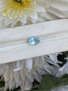 Super incroyable aigue-marine naturelle de 2.33 carats coupe ovale pierre précieuse en vrac pour la fabrication de bijoux bon effet de changement de couleur de lustre à facettes - Product Image 3