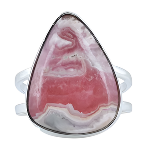 Anillo de Plata de Ley 925 con Gema de Rodocrosita en Forma de Pera, Anillo Clásico Plateado para Boda o Fiesta. - Product Image 5