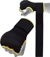 Bandages de boxe personnalisés avec logo, en gel, avec fermeture auto-agrippante pour les arts martiaux et l'entraînement manuel (unisexe)