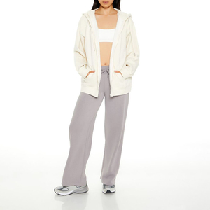 High Quality 100% Cotton Zipper Blank Hoodie Fleece Heavyweight <b>Zip</b> Up Hoodies For Women Pullover Plus Size For Winter - Product Image 5