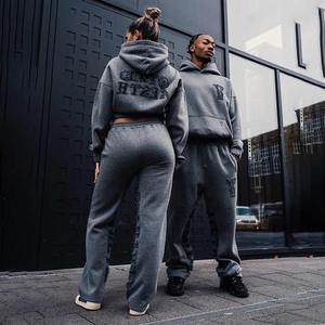 2024 à la mode imprimé en détresse hommes survêtement fermeture à glissière coton lourd grande taille pour la saison d'hiver - Product Image 3