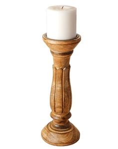 Support à bougies en bois fait main de luxe pour la décoration intérieure et les tables à manger, bougie en bois pour la décoration de la maison - Product Image 1