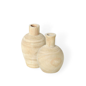 Vase en bois décor à la maison moderne textures vintage uniques de l'usine du Vietnam en gros décor d'hôtel Vase à fleurs - Product Image 1