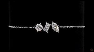 Raffiné 1.34 Ct Lab Grown Diamond Bracelet 14K Or Blanc Mixte Coupe VVS EF Clarté 7 Pouces Minimaliste Bijoux Femmes - Product Image 2