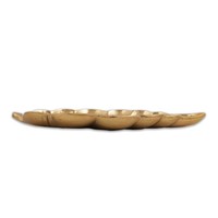 Plateau à bijoux en métal Carrousel Home Elegant Gold Metal Feather Trinket Dish Antique Style Gold Tone Display Plate Vanity Tray