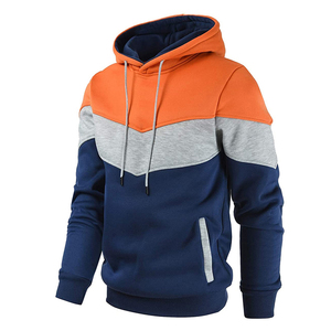 Les sweats à capuche pour hommes personnalisés et unis avec une épaule tombante en coton de haute qualité et en éponge française comprennent une poche avant. - Product Image 2
