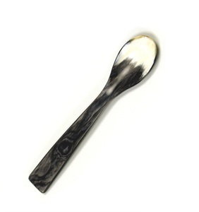 Cuillère à couverts en corne de couleur Beige, noir, brillant, meilleurs ensembles de couverts - Product Image 5
