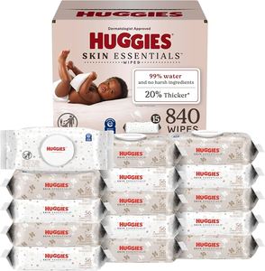 Toallitas Extra Suaves, Delicadas y Perfectas para los Cambios Diarios de Pañales Huggies Skin Essentials - Product Image 1
