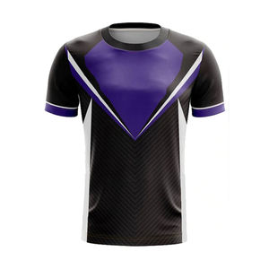 Camiseta de sublimación personalizada Great Qui con estampado de 100% poliéster de secado rápido, Camiseta deportiva redondeada, camiseta estampada colorida para hombres - Product Image 5