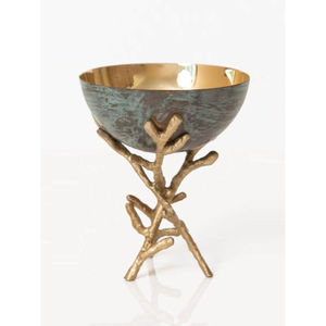 Bol de table en métal décoratif moderne élégant bol de pièce maîtresse artisanal de luxe artistique pour cuisine Table à manger bureau - Product Image 6