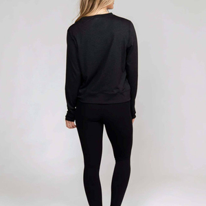 Sudadera de peso pesado Unisex, ropa de calle de felpa de lana densa con hombro caído, suéter para invierno, sudaderas transpirables para mujer - Product Image 2