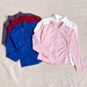 Chaqueta atlética ligera con cremallera para mujer, Top de Yoga de manga larga con características deportivas de compresión transpirables para Fitness y Yoga - Product Image 6