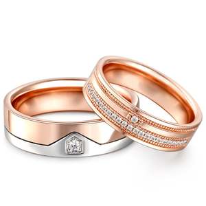 แหวนคู่แต่งงานทรงกลมเงินสเตอร์ลิงประดับเพชรซิร์คอนจาก Jeulia Timelessness - Product Image 1