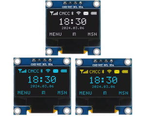 หน้าจอแสดงผล OLED ขนาด0.96นิ้ว I2C IIC 128x64 SS - D - 1306 <span class=keywords><strong>3</strong></span>.3V-5V สีน้ำเงิน/น้ำเงินเหลือง/ขาวสำหรับ ESP8266 ESP32 <span class=keywords><strong>Arduino</strong></span> - Product Image 2