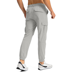 <b>Men's</b> Casual Cargo Pants with Elastic Waist Canvas Drawstring <b>Joggers</b> and <b>Tapered</b> Sweatpants Breathable Design - Product Image 3
