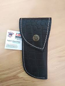 Couteau pliant et de poche personnalisé gaufré serpent gaines en cuir végétal - Product Image 4