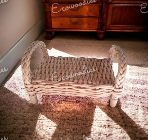 Cama de bebé de madera multifuncional inteligente, accesorios de fotografía para recién nacidos para exteriores y casa de campo, cama de mimbre y accesorios de estudio fotográfico - Product Image 4