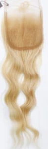 Meilleur Qualité Cheveux Blonds Dentelle Fermetures HD Transparent Dentelle Naturelle Vierge Temple Non Transformés Cheveux Humains Ondulés Fermetures - Product Image 6