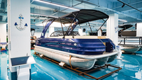 Bateau à ponton Kinlife Luxury S-22B Sport Series, double console, certifié CE, pour 10 personnes, pêche, divertissement, loisirs, aluminium, hors-bord