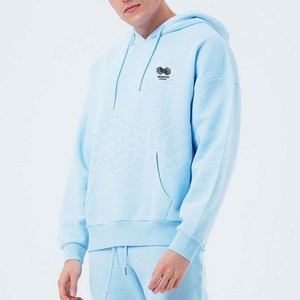 Meilleur prix hommes surdimensionné goutte épaule sweats à capuche plaine teint haute qualité polaire coupe-vent respirant personnalisable hiver prêt - Product Image 6