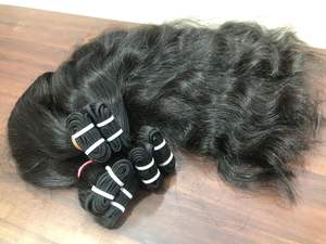 Top Offre Spéciale Naturel Ondulé Naturel Noir Pour Les Femmes Sur Les Prix De Gros Simple Dessiné Extension De Cheveux 100% Cuticule Aligné Cheveux Bruts - Product Image 6