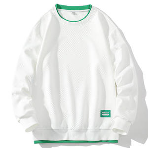 Sudadera de Manga Larga para Hombre, 100% Algodón, Cuello Redondo, Estilo Holgado, Informal, para Invierno, Diseño Liso, Secado Rápido, Resistente al Viento - Product Image 4
