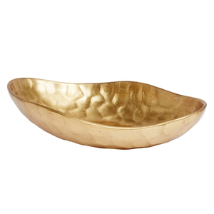 Bol rond décoratif en laiton avec socle bords festonnés et gravure florale complexe - Product Image 4