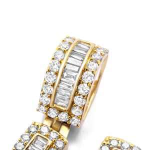 Colgante de diamante Moissanite de plata de ley 925 para hombre, corte Baguette, estilo Hip Hop, claridad VVS mejorada, claridad VVS mejorada - Product Image 3