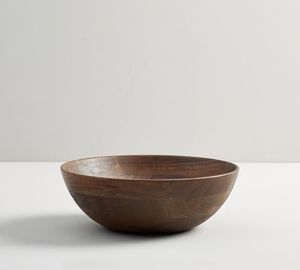 <b>Deep</b> wooden serving <b>bowl</b> for tossing mixing serving salads fruit storage rustic modern eco friendly - Product Image 1