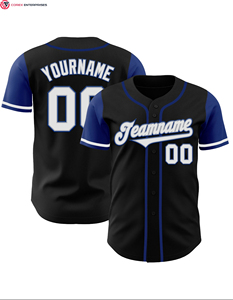 Transferencia de sublimación Ropa de softbol en blanco y negro Uniformes de béisbol personalizados Diseños Jersey Camiseta de béisbol - Product Image 2