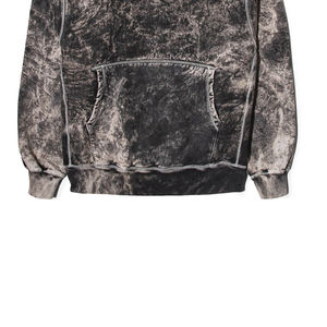 Sweat à capuche oversize unisexe en coton 100% délavé à l'acide, avec logo personnalisé brodé, tissu confortable, collection hiver 2026 - Product Image 6