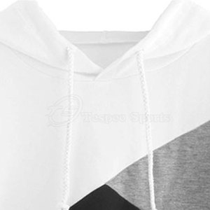 Utilisation extérieure à la mode femmes hiver haut court sweats à capuche tenue décontractée avec col à capuche avant Logo doublé conception différents Styles - Product Image 4